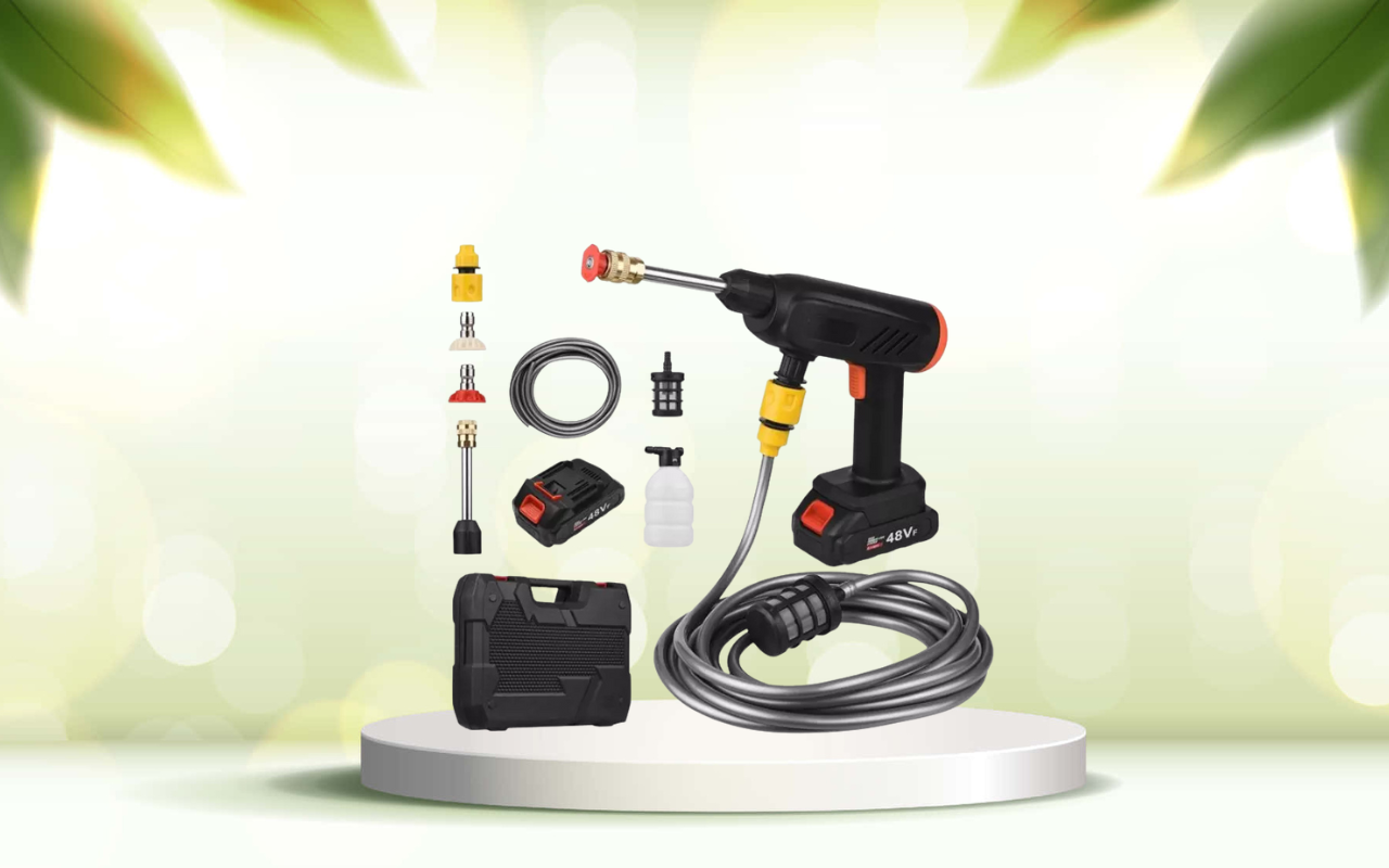 Scopri come pulire ogni superficie con la pistola idropulitrice elettrica portatile